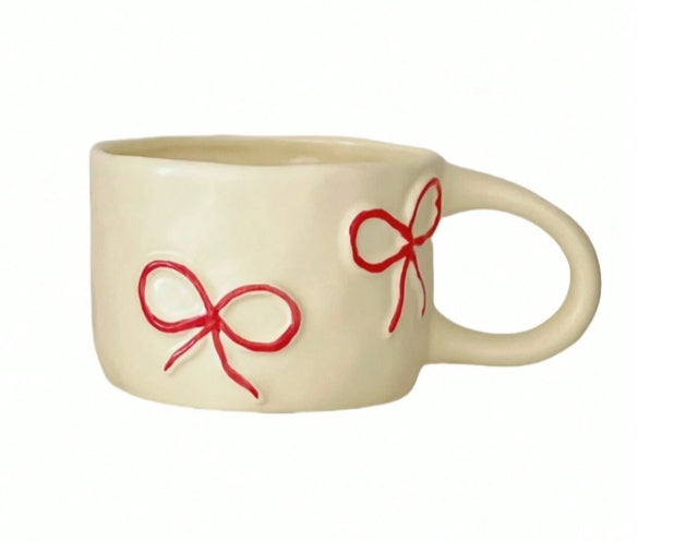 Ceramic Bowknot Matcha Mug